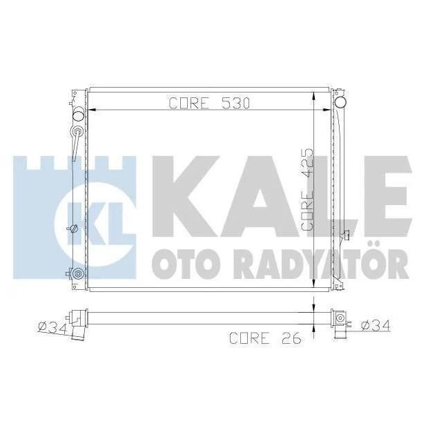 Kale Oto Radiator 365200 Радіатор охолодження двигуна 365200: Купити в Україні - Добра ціна на EXIST.UA!