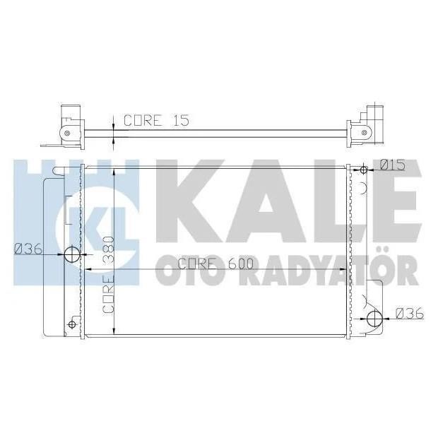 Kale Oto Radiator 372000 Радіатор охолодження двигуна 372000: Приваблива ціна - Купити в Україні на EXIST.UA!