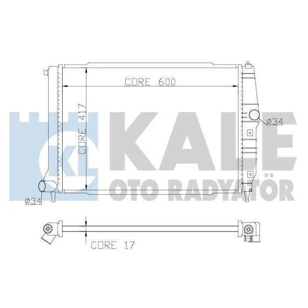 Kale Oto Radiator 372200 Радіатор охолодження двигуна 372200: Приваблива ціна - Купити в Україні на EXIST.UA!