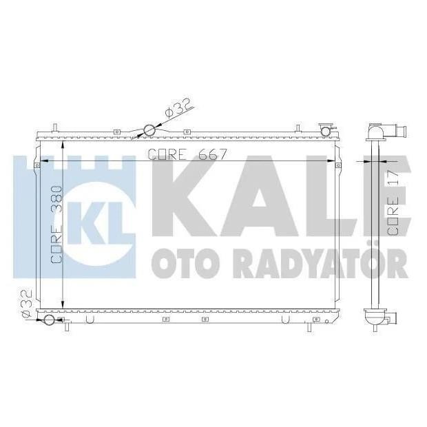 Kale Oto Radiator 372400 Радіатор охолодження двигуна 372400: Приваблива ціна - Купити в Україні на EXIST.UA!