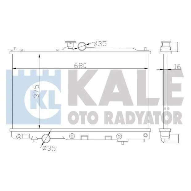 Kale Oto Radiator 374000 Радіатор охолодження двигуна 374000: Приваблива ціна - Купити в Україні на EXIST.UA!