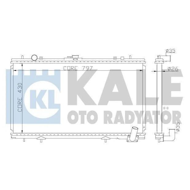 Kale Oto Radiator 365300 Радіатор охолодження двигуна 365300: Купити в Україні - Добра ціна на EXIST.UA!