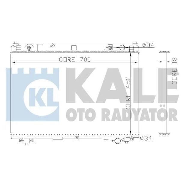 Kale Oto Radiator 365500 Радіатор охолодження двигуна 365500: Купити в Україні - Добра ціна на EXIST.UA!