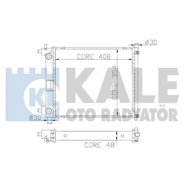 Kale Oto Radiator 365900 Радіатор охолодження двигуна 365900: Купити в Україні - Добра ціна на EXIST.UA!