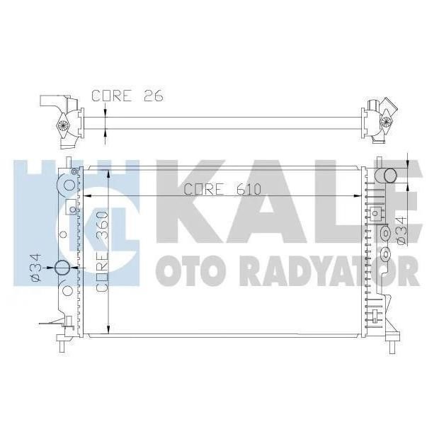 Kale Oto Radiator 374100 Радіатор охолодження двигуна 374100: Купити в Україні - Добра ціна на EXIST.UA!