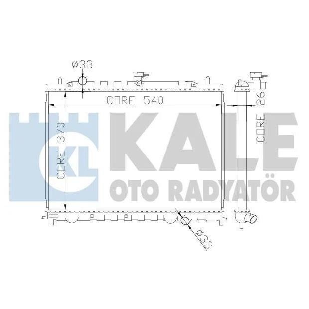 Kale Oto Radiator 374300 Радіатор охолодження двигуна 374300: Купити в Україні - Добра ціна на EXIST.UA!