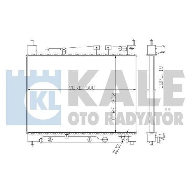 Kale Oto Radiator 366000 Радіатор охолодження двигуна 366000: Купити в Україні - Добра ціна на EXIST.UA!
