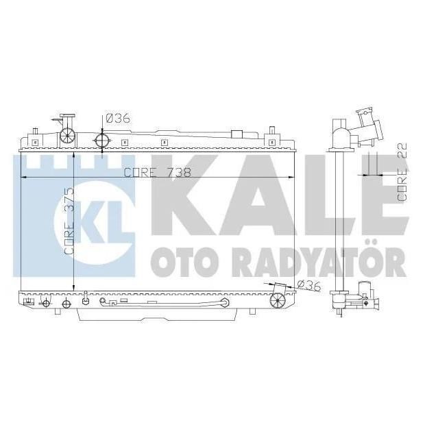 Kale Oto Radiator 366100 Радіатор охолодження двигуна 366100: Купити в Україні - Добра ціна на EXIST.UA!