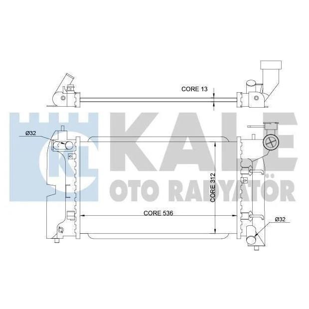 Kale Oto Radiator 366200 Радіатор охолодження двигуна 366200: Купити в Україні - Добра ціна на EXIST.UA!