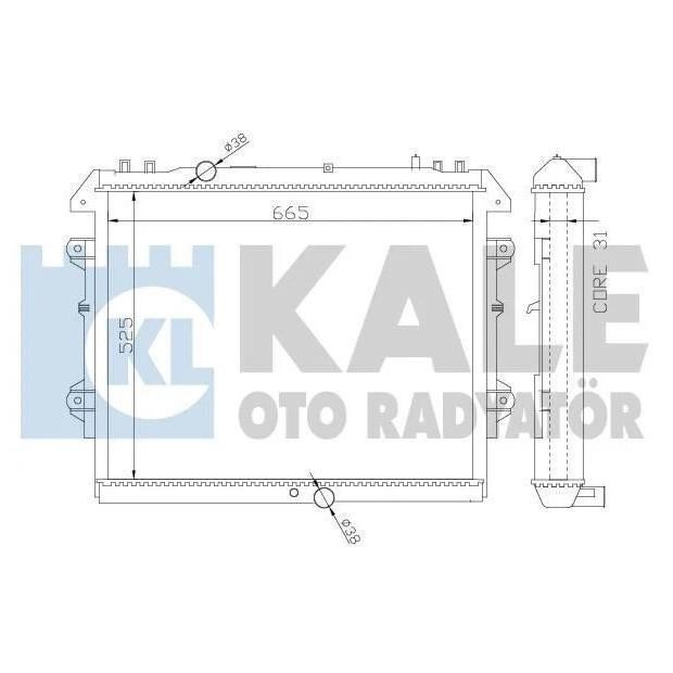 Kale Oto Radiator 366500 Радіатор охолодження двигуна 366500: Купити в Україні - Добра ціна на EXIST.UA!