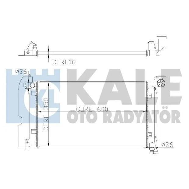 Kale Oto Radiator 366800 Радіатор охолодження двигуна 366800: Купити в Україні - Добра ціна на EXIST.UA!