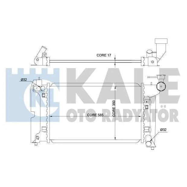 Kale Oto Radiator 366900 Радіатор охолодження двигуна 366900: Купити в Україні - Добра ціна на EXIST.UA!