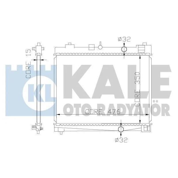 Kale Oto Radiator 367000 Радіатор охолодження двигуна 367000: Купити в Україні - Добра ціна на EXIST.UA!