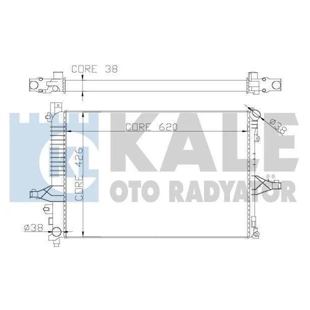 Kale Oto Radiator 367200 Радіатор охолодження двигуна 367200: Купити в Україні - Добра ціна на EXIST.UA!