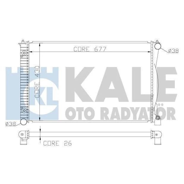 Kale Oto Radiator 367500 Радіатор охолодження двигуна 367500: Купити в Україні - Добра ціна на EXIST.UA!