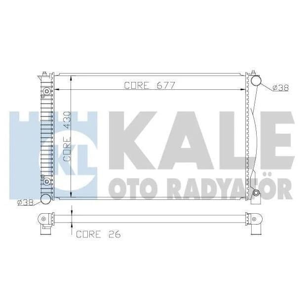 Kale Oto Radiator 367800 Радіатор охолодження двигуна 367800: Купити в Україні - Добра ціна на EXIST.UA!
