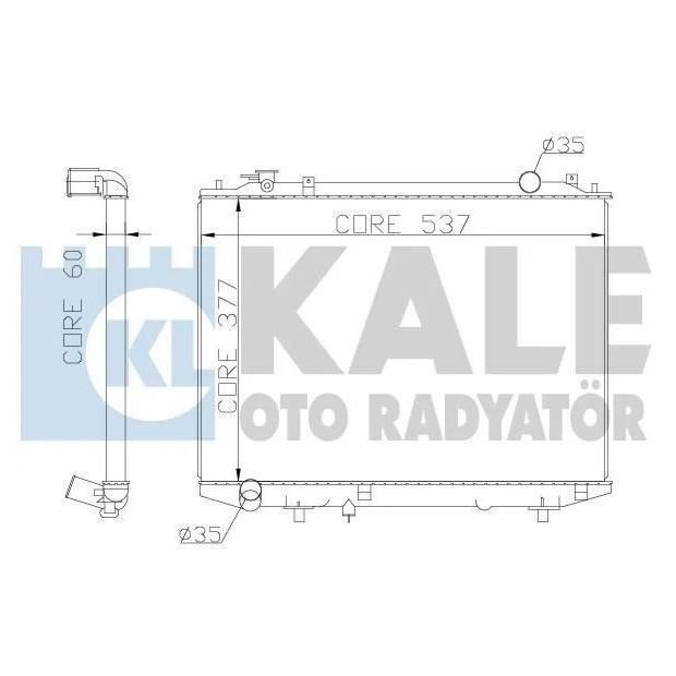 Kale Oto Radiator 356200 Радіатор охолодження двигуна 356200: Купити в Україні - Добра ціна на EXIST.UA!