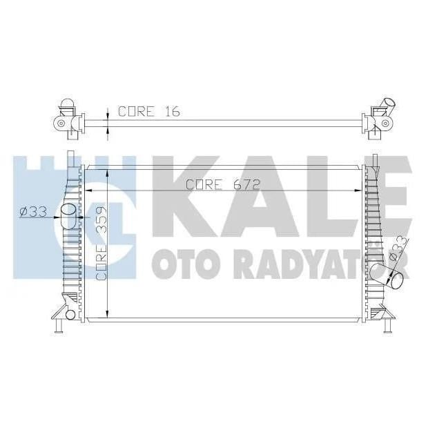 Kale Oto Radiator 356300 Радіатор охолодження двигуна 356300: Купити в Україні - Добра ціна на EXIST.UA!