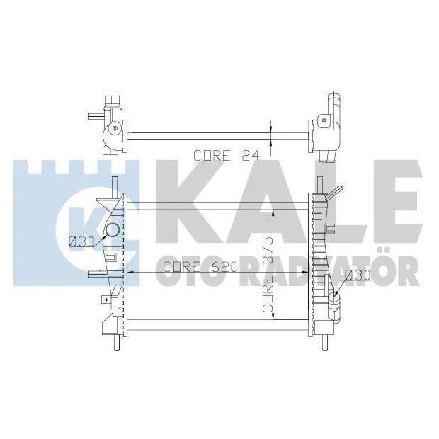 Kale Oto Radiator 356400 Радіатор охолодження двигуна 356400: Приваблива ціна - Купити в Україні на EXIST.UA!
