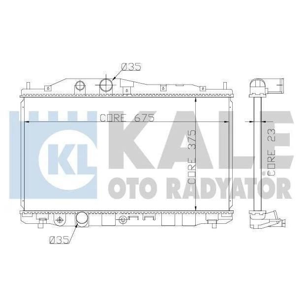 Kale Oto Radiator 357200 Радіатор охолодження двигуна 357200: Купити в Україні - Добра ціна на EXIST.UA!