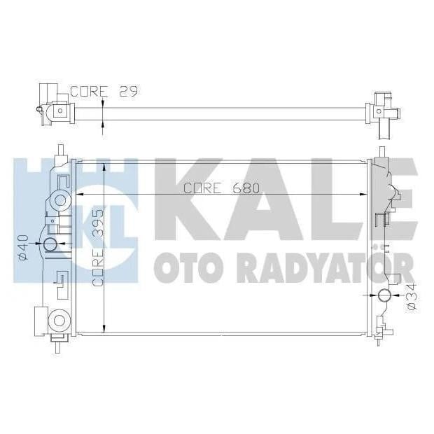 Kale Oto Radiator 349300 Радіатор охолодження двигуна 349300: Купити в Україні - Добра ціна на EXIST.UA!