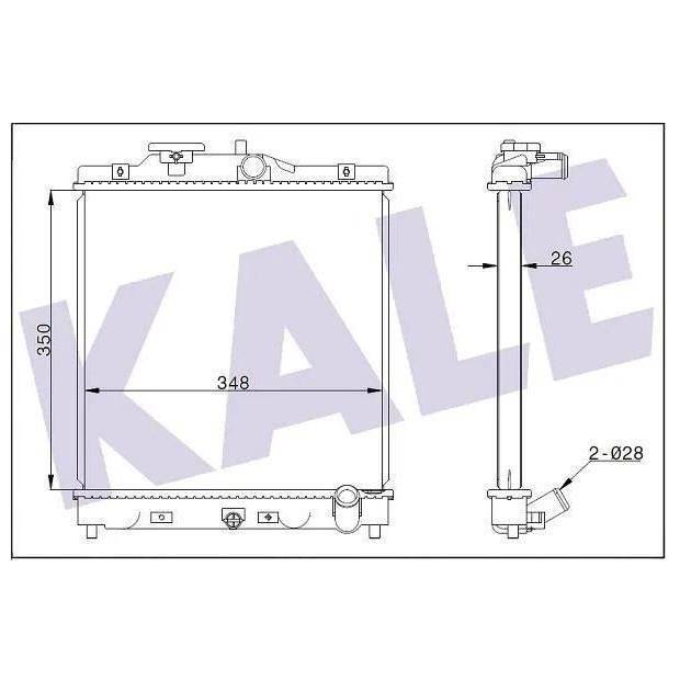 Kale Oto Radiator 368800 Радіатор охолодження двигуна 368800: Купити в Україні - Добра ціна на EXIST.UA!