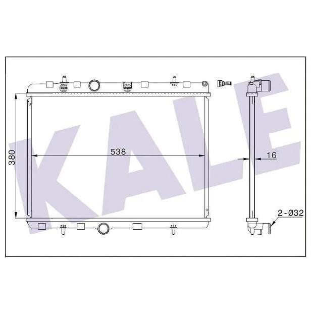 Kale Oto Radiator 350745 Радіатор охолодження двигуна 350745: Купити в Україні - Добра ціна на EXIST.UA!