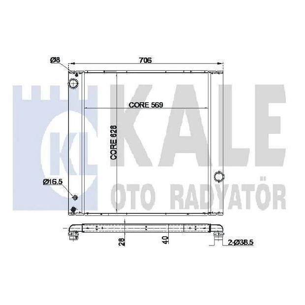 Kale Oto Radiator 350900 Радіатор охолодження двигуна 350900: Купити в Україні - Добра ціна на EXIST.UA!