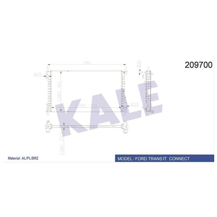 Kale Oto Radiator 209700 Радіатор кондиціонера (Конденсатор) 209700: Купити в Україні - Добра ціна на EXIST.UA!
