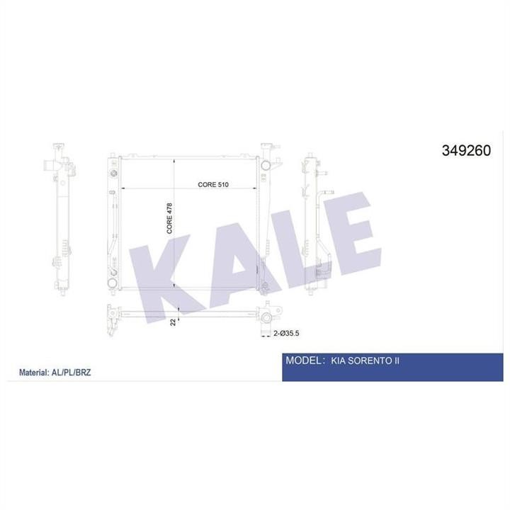 Kale Oto Radiator 349260 Радіатор кондиціонера (Конденсатор) 349260: Купити в Україні - Добра ціна на EXIST.UA!