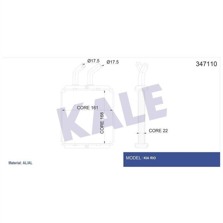 Kale Oto Radiator 347110 Радіатор опалювача салону 347110: Купити в Україні - Добра ціна на EXIST.UA!