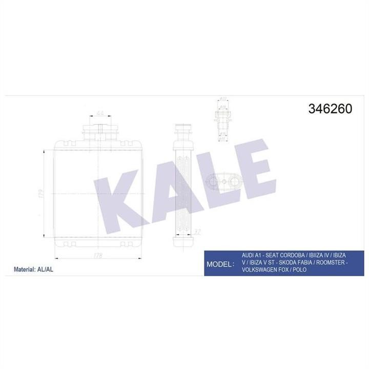 Kale Oto Radiator 346260 Радіатор опалювача салону 346260: Приваблива ціна - Купити в Україні на EXIST.UA!