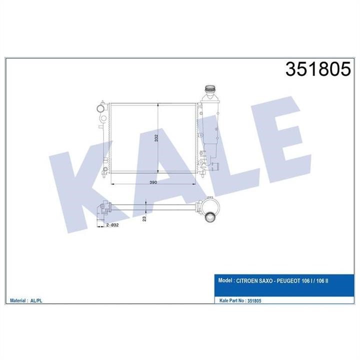 Kale Oto Radiator 351805 Радіатор кондиціонера (Конденсатор) 351805: Приваблива ціна - Купити в Україні на EXIST.UA!