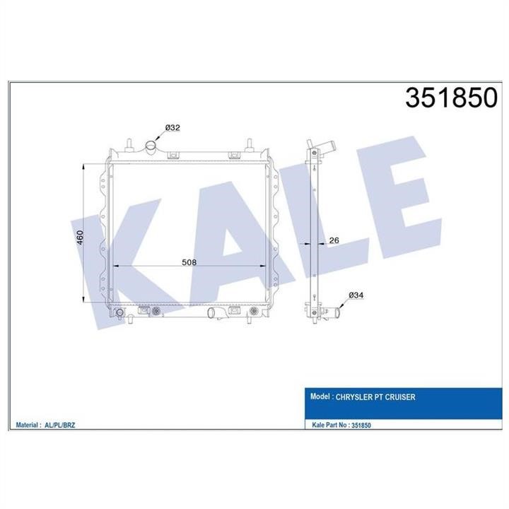 Kale Oto Radiator 351850 Радіатор кондиціонера (Конденсатор) 351850: Купити в Україні - Добра ціна на EXIST.UA!