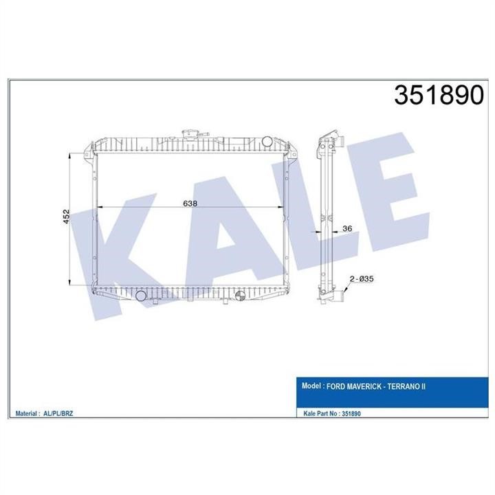 Kale Oto Radiator 351890 Радіатор кондиціонера (Конденсатор) 351890: Купити в Україні - Добра ціна на EXIST.UA!