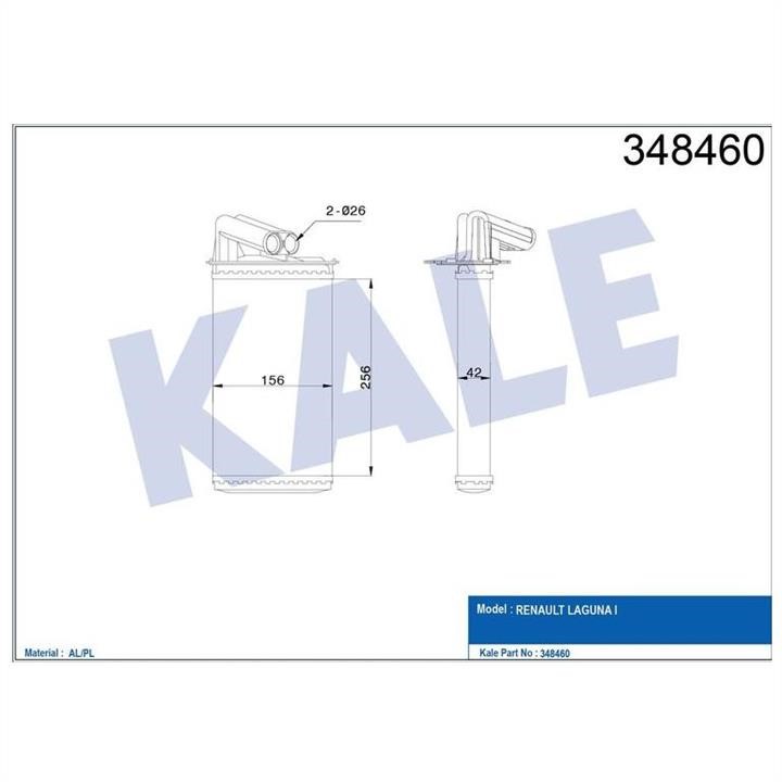 Kale Oto Radiator 348460 Радіатор опалювача салону 348460: Купити в Україні - Добра ціна на EXIST.UA!