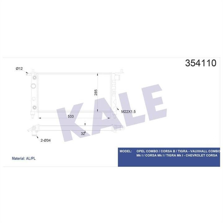 Kale Oto Radiator 354110 Радіатор кондиціонера (Конденсатор) 354110: Купити в Україні - Добра ціна на EXIST.UA!