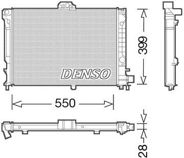 DENSO DRM25010 Радіатор охолодження двигуна DRM25010: Приваблива ціна - Купити в Україні на EXIST.UA!