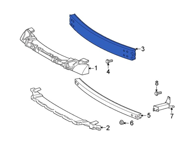 520210E090 Toyota Усилитель бампера