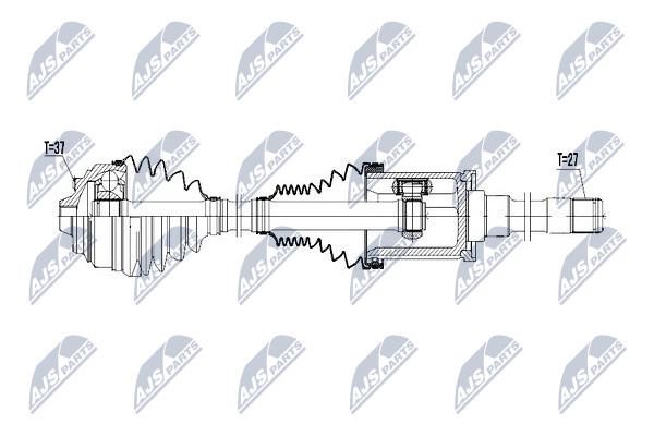 Вал приводной правый NTY NPW-BM-046