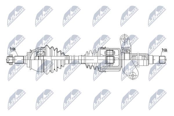 Вал привідний правий NTY NPW-BM-137