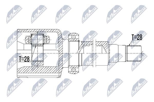 NTY NPW-FR-069 Шарнір рівних кутових швидкостей (ШРУС), внутрішній правий, комплект NPWFR069: Купити в Україні - Добра ціна на EXIST.UA!