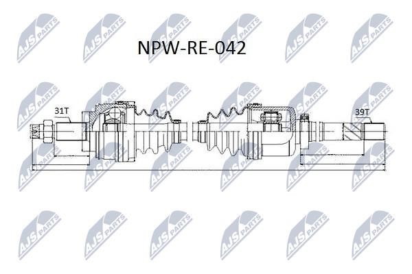 NTY Вал приводной правый – цена 4011 UAH