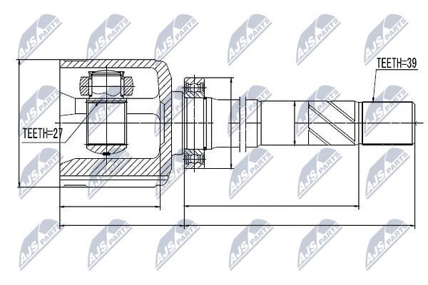 Шарнир равных угловых скоростей (ШРУС), внутренний NTY NPW-RE-044