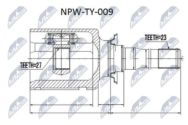 Шарнир равных угловых скоростей (ШРУС), внутренний NTY NPW-TY-009