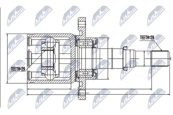 Шарнир равных угловых скоростей (ШРУС), внутренний NTY NPW-NS-046