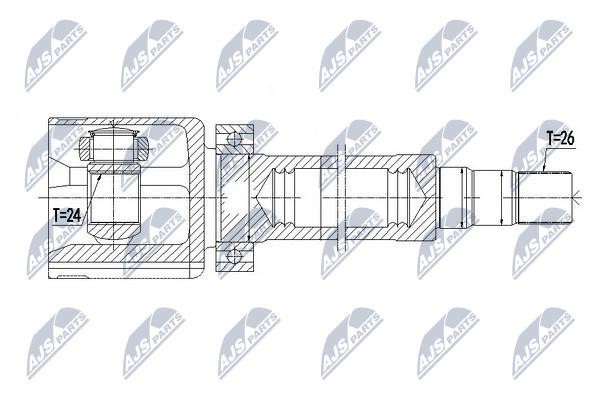 Шарнир равных угловых скоростей (ШРУС), внутренний NTY NPW-VV-088