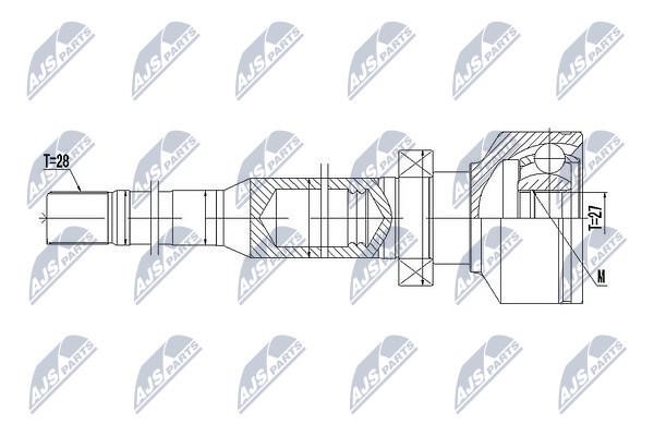 Шарнир равных угловых скоростей (ШРУС), внутренний NTY NPW-VV-102