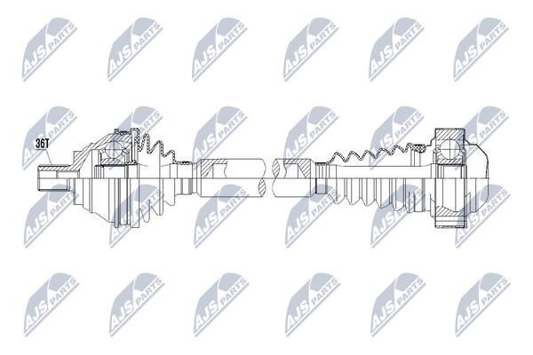 Вал приводной левый NTY NPW-VW-060