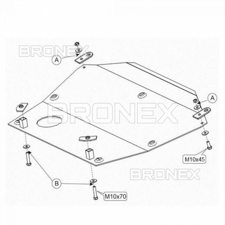 Bronex 101.0039.00 Захист двигуна Bronex стандартна 101.0039.00 для Honda Civic VII (радіатор, КПП) 101003900: Купити в Україні - Добра ціна на EXIST.UA!